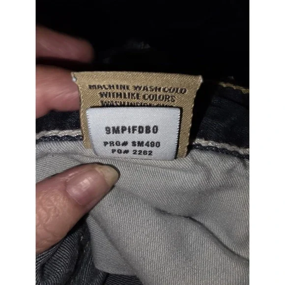 Big Star Selvaged Jeans 36 R. Dark Blue Destreed.